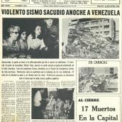 TERREMOTO DE CARACAS EL CARABOBEÑO 29 07 1967